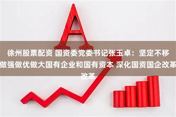 徐州股票配资 国资委党委书记张玉卓：坚定不移做强做优做大国有企业和国有资本 深化国资国企改革