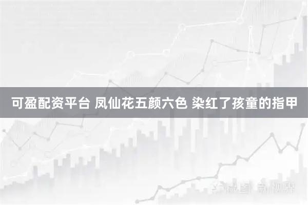 可盈配资平台 凤仙花五颜六色 染红了孩童的指甲