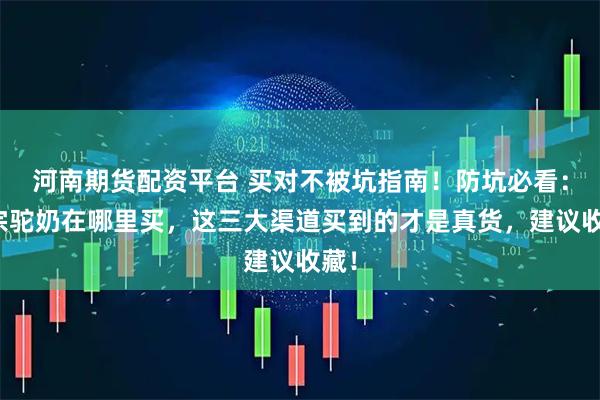 河南期货配资平台 买对不被坑指南！防坑必看：正宗驼奶在哪里买，这三大渠道买到的才是真货，建议收藏！